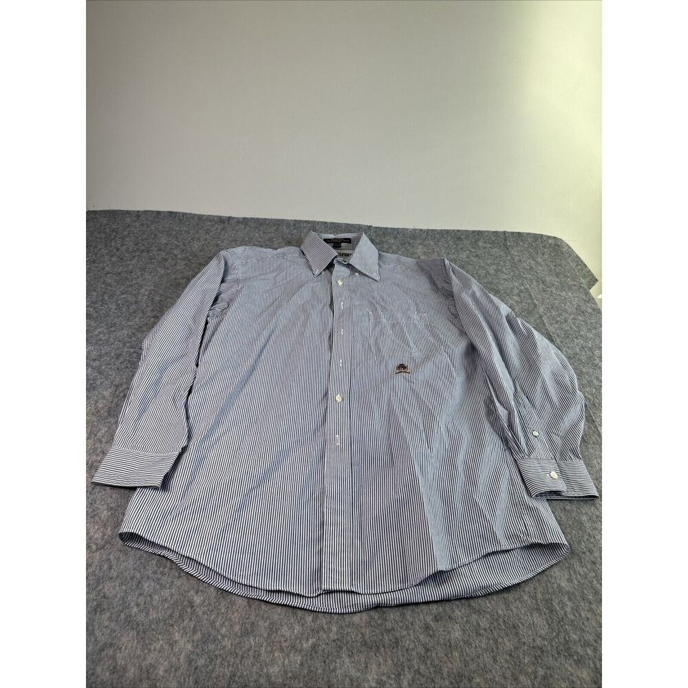 Tommy Hilfiger Shirt Adult 15 1/2 33 Blue Long Sleeve Button Up Casual‎ Mens